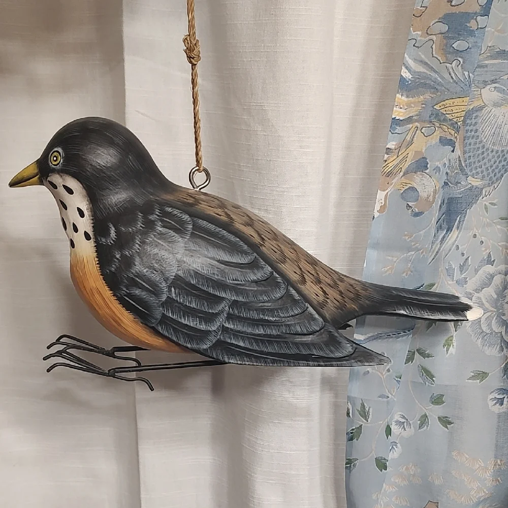 Decorative Bird Figurine - Black and Brown